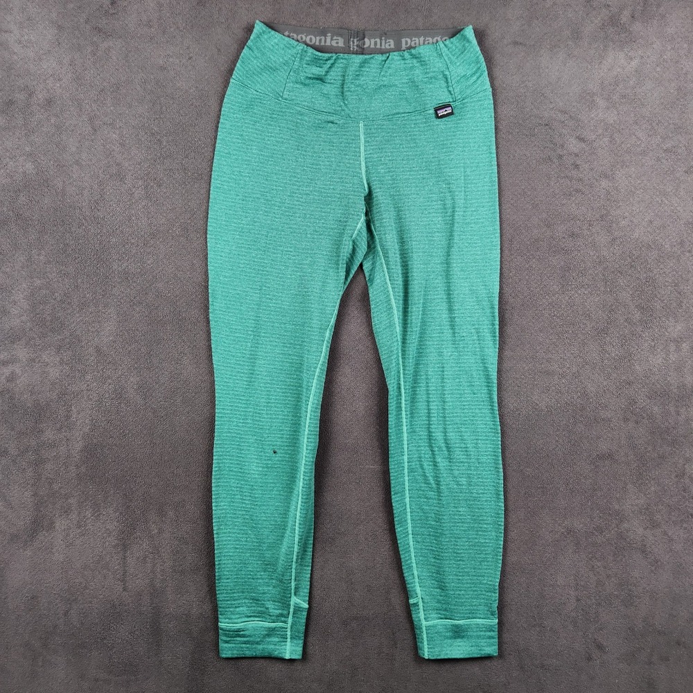 Patagonia Capilene Thermal Weight Baselayer Bottoms Womens XS Green 43692‎